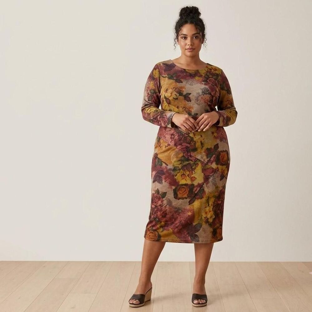 VNTG Jiam RutiTapestry Rose Midi Dress Size 22 (NO TAG FOR SIZE) cottagecor